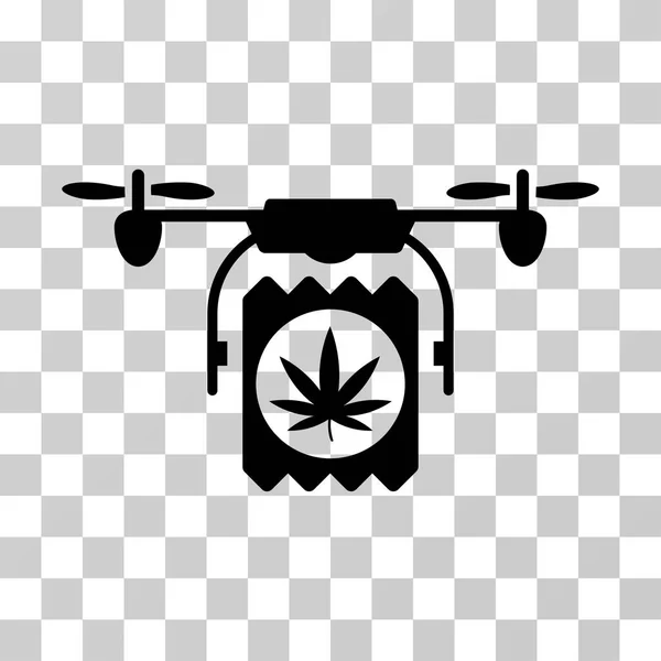 Drone Cannabis Consegna Icona vettoriale — Vettoriale Stock