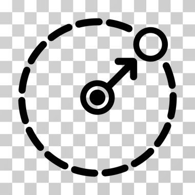 Yuvarlak alan sınır vektör simgesi