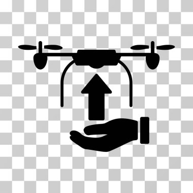 Drone el vektör simgesi göndermek