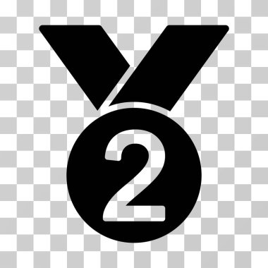 Gümüş madalya vektör simgesi