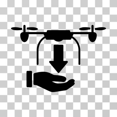 Drone el vektör simgesi kaldırma