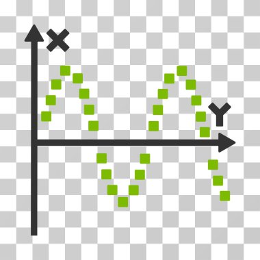 Sinüs çizim vektör simgesi