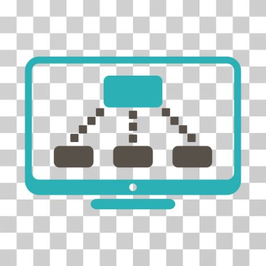 Hiyerarşi monitör vektör simgesi