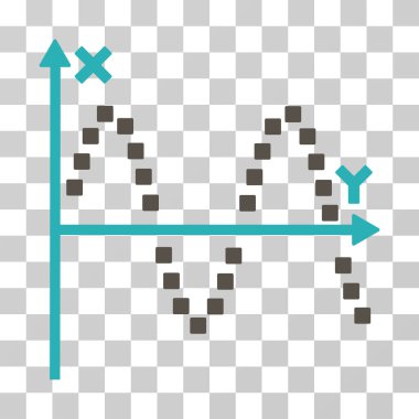 Sinüs çizim vektör simgesi