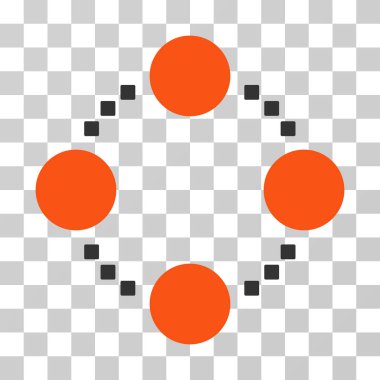 Dairesel ilişkiler vektör simgesi