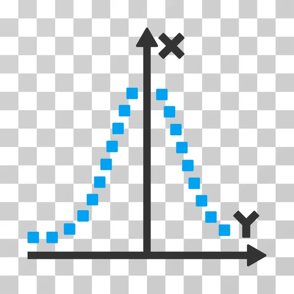 Gauß-Plot-Vektorsymbol — Stockvektor