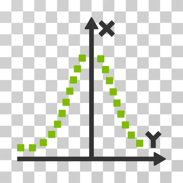 Icône vectorielle de tracé de Gauss — Image vectorielle