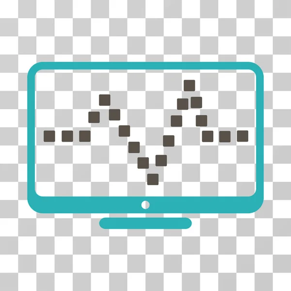 Monitoreo de pulsos Vector Icono — Vector de stock