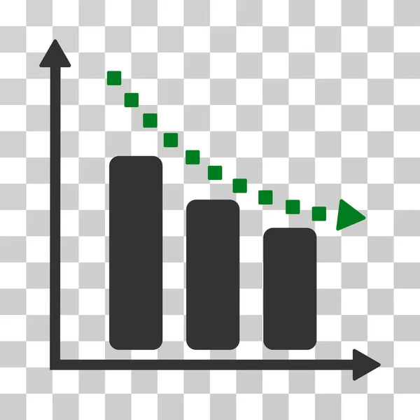 Ícone de vetor de tendência negativa — Vetor de Stock