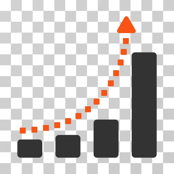 Balkendiagramm Trendvektorsymbol — Stockvektor