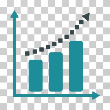 Olumlu Trend vektör simgesi