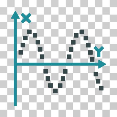 Sinüs çizim vektör simgesi