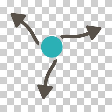 Eğri ok vektör simgesi