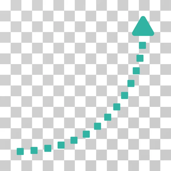 Ligne de croissance pointillée Icône vectorielle — Image vectorielle