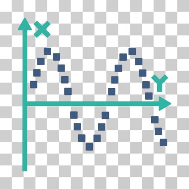 Sinüs çizim vektör simgesi