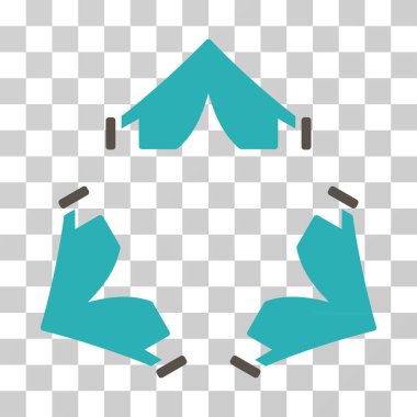 Çadır kampı vektör simgesi