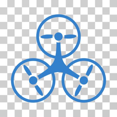 Tricopter dron vektör simgesi