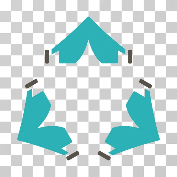 Tent Camp Vector Icon — Stockvector