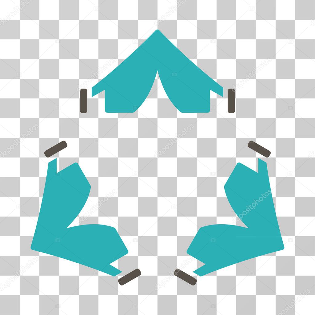 Tent Camp Vector Icon