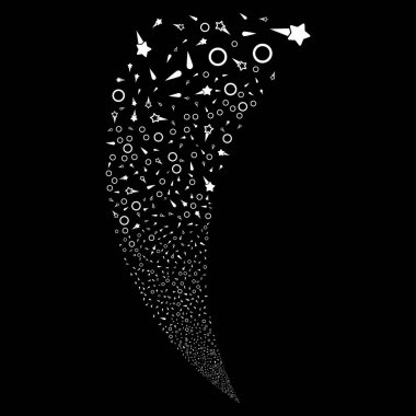 Konfeti yıldız rastgele akım