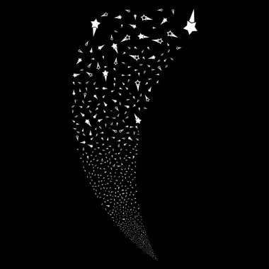 Konfeti yıldız rastgele akım