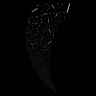 Çizgiler ve noktalar rastgele akışı