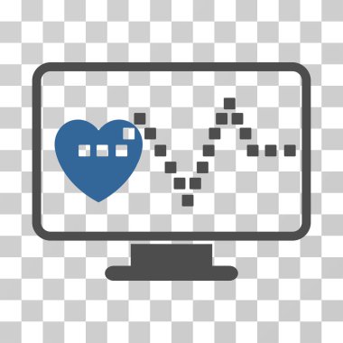 Kardiyo izleme vektör simgesi