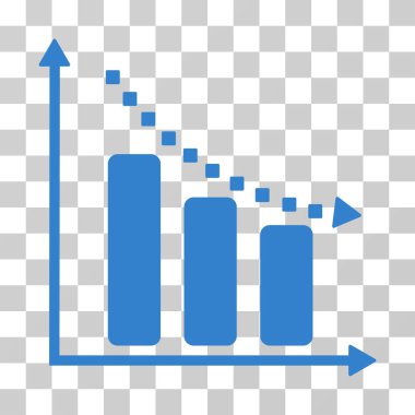 Negatif eğilim vektör simgesi