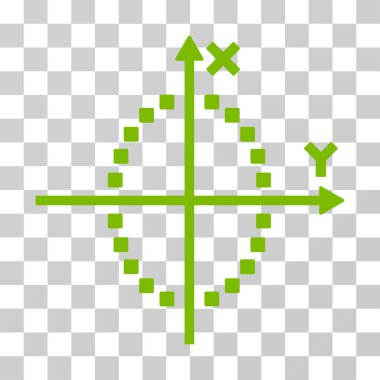 Elips çizim vektör simgesi