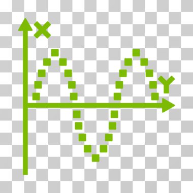 Sinusoid çizim vektör simgesi