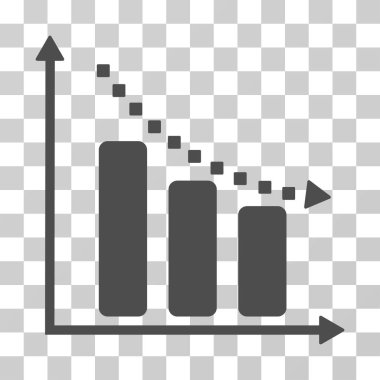 Negatif eğilim vektör simgesi