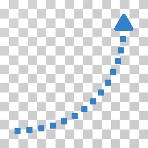 Línea de crecimiento punteada Vector icono — Archivo Imágenes Vectoriales