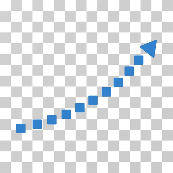 Векторная икона тренда роста в точках — стоковый вектор