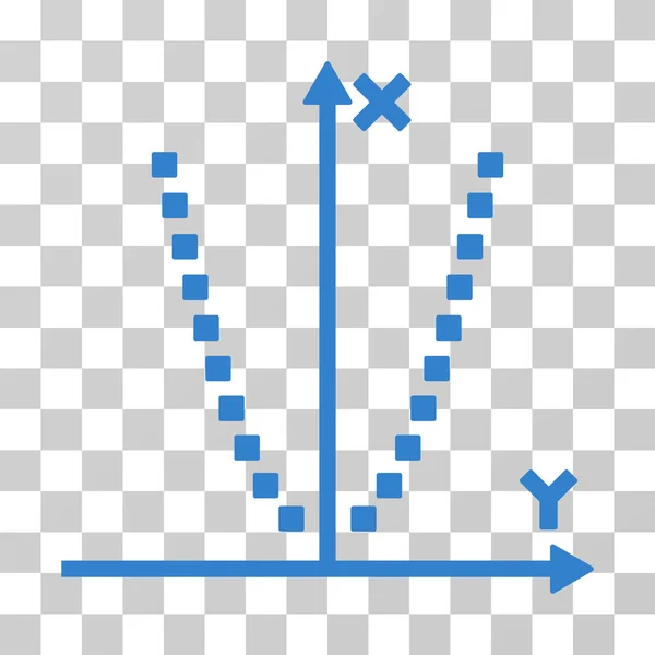 Parabole Plot-Vektor-Symbol — Stockvektor