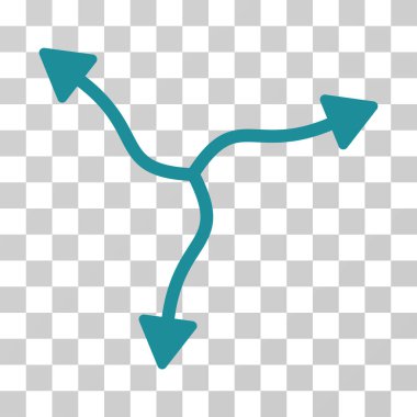 Eğri ok vektör simgesi