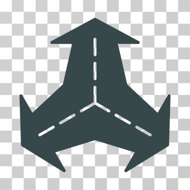 Kavşak yön vektör simgesi