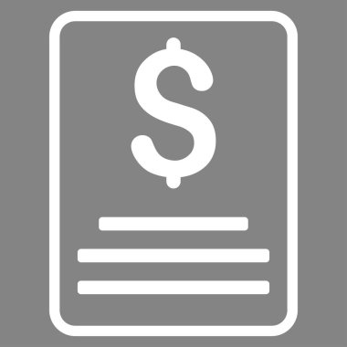 Fatura bütçe düz vektör simgesi