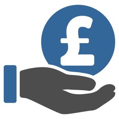 Lirası para ödeme el düz vektör simgesi