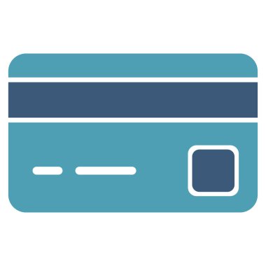 Banka kartı düz vektör simgesi