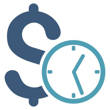 Doları kredi düz vektör simgesi