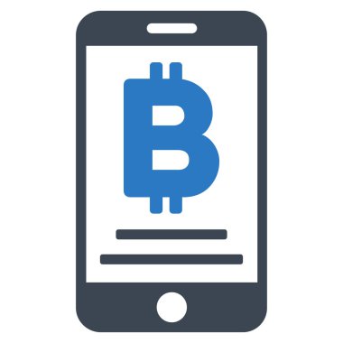 Baht mobil ödeme düz vektör simgesi