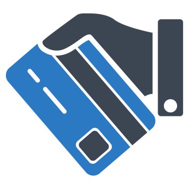 Kartı ödeme düz vektör simgesi