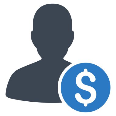 Yatırımcı düz vektör simgesi