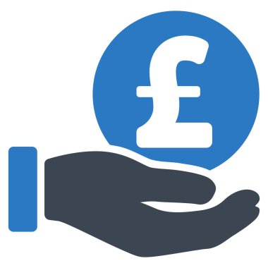 Lirası para ödeme el düz vektör simgesi