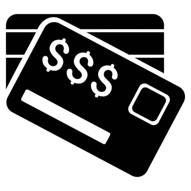 Kredi kartları düz vektör simgesi