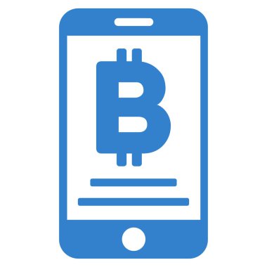 Baht mobil ödeme düz vektör simgesi