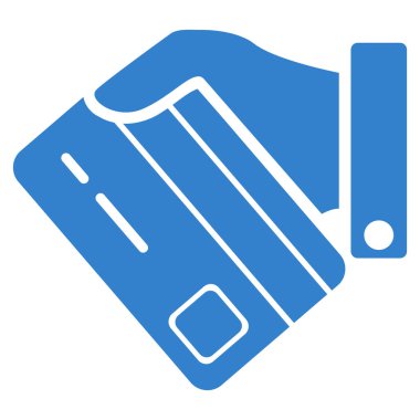 Kartı ödeme düz vektör simgesi