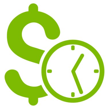 Doları kredi düz vektör simgesi