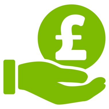 Lirası para ödeme el düz vektör simgesi