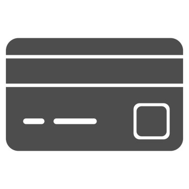 Banka kartı düz vektör simgesi